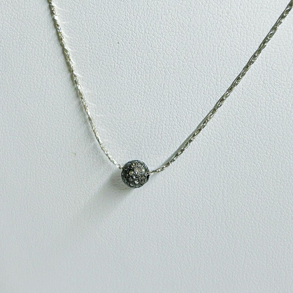 Elegant Genuine Grey Diamond Necklace